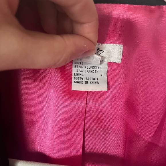 Vintage Cache Black Suit Jacket With Braided Faux Leather Piping Women’s Size 6 - Picture 11 of 14